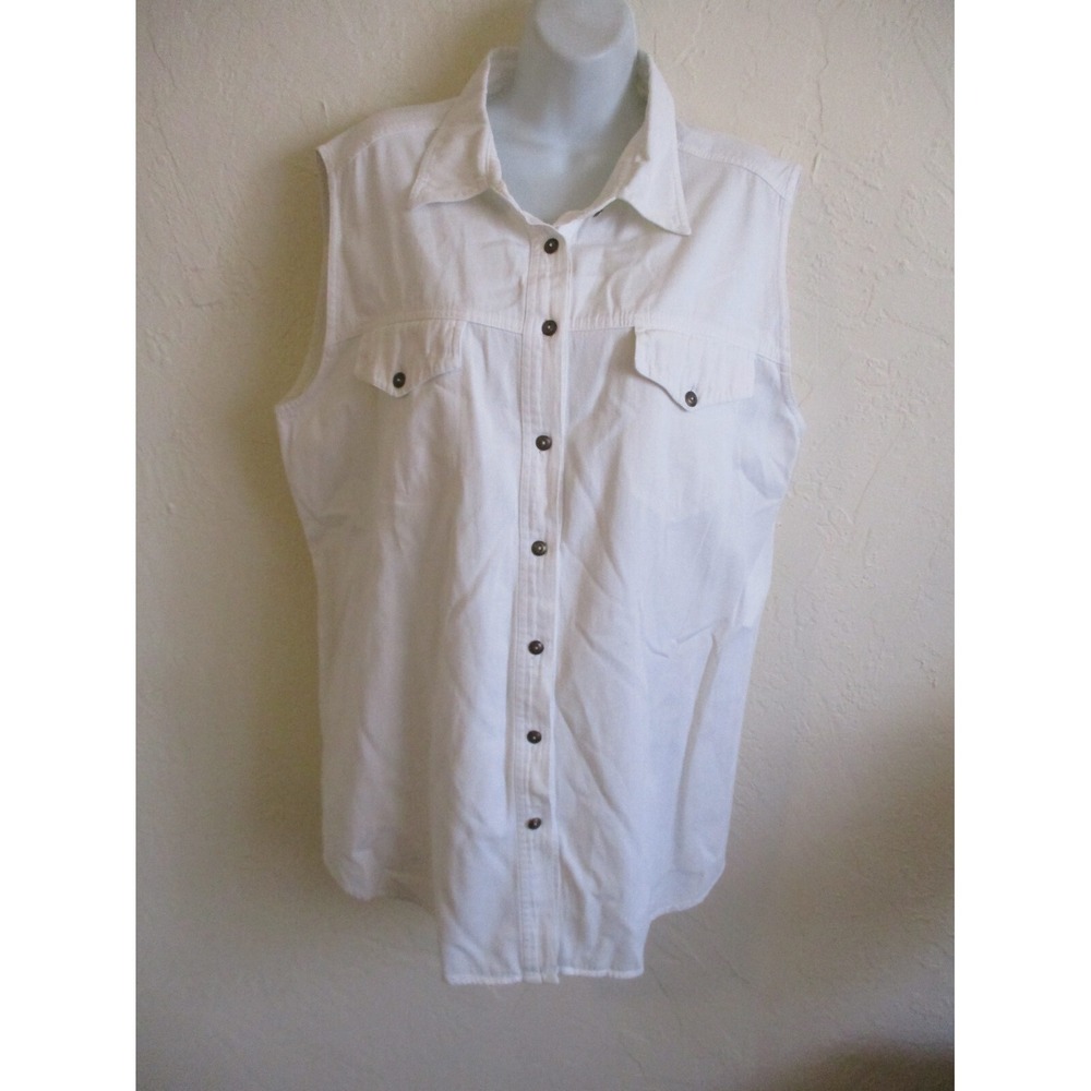 VTG 90's Honors Shirt Plus Size 18W Denim Button Up Tunic Top